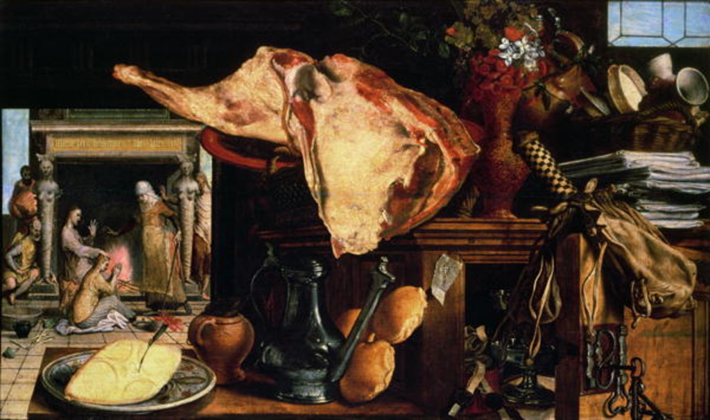 Detail of Vanitas still life, 1552 by Pieter (1507/08-75) Aertsen