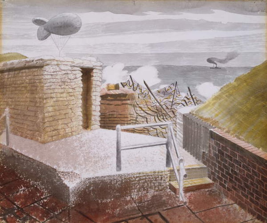 Detail of Coastal Defences, October 1941 by Eric Ravilious