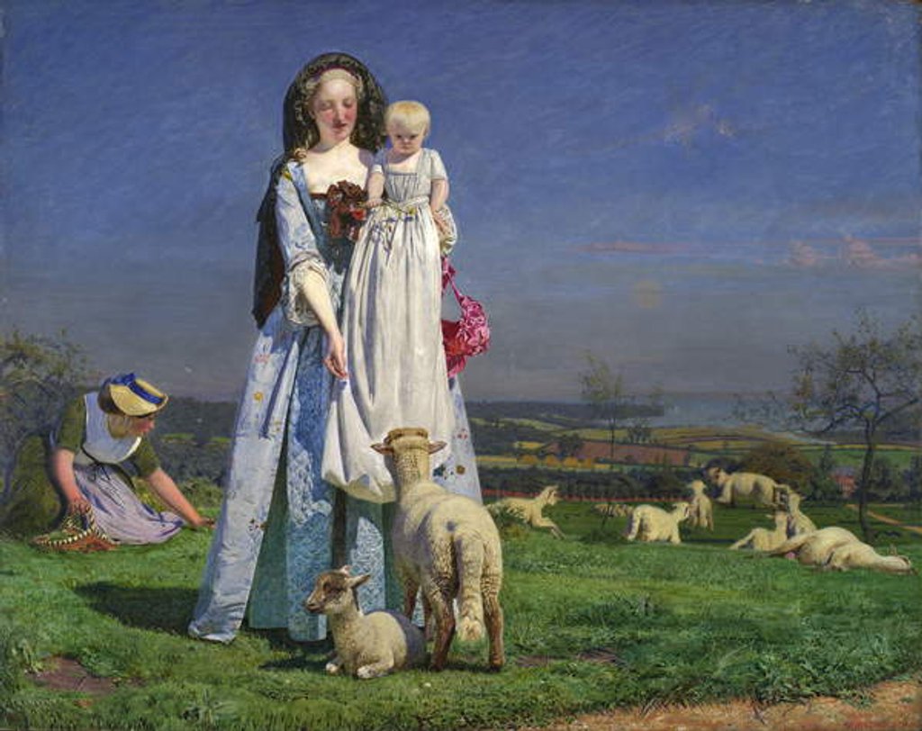 Detail of The Pretty Baa-Lambs, 1851-59 by Ford Madox Brown