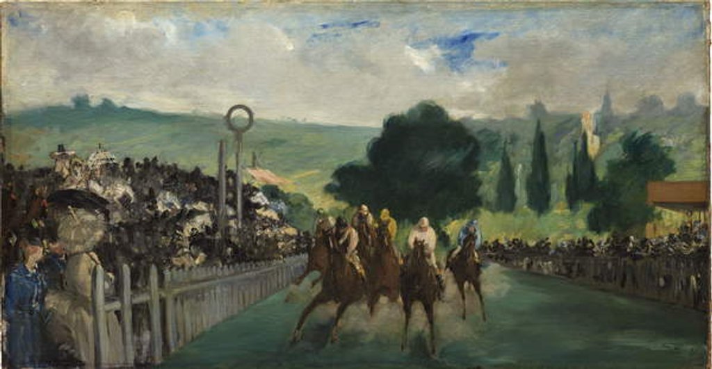 Detail of The Races at Longchamp, 1866 by Edouard Manet