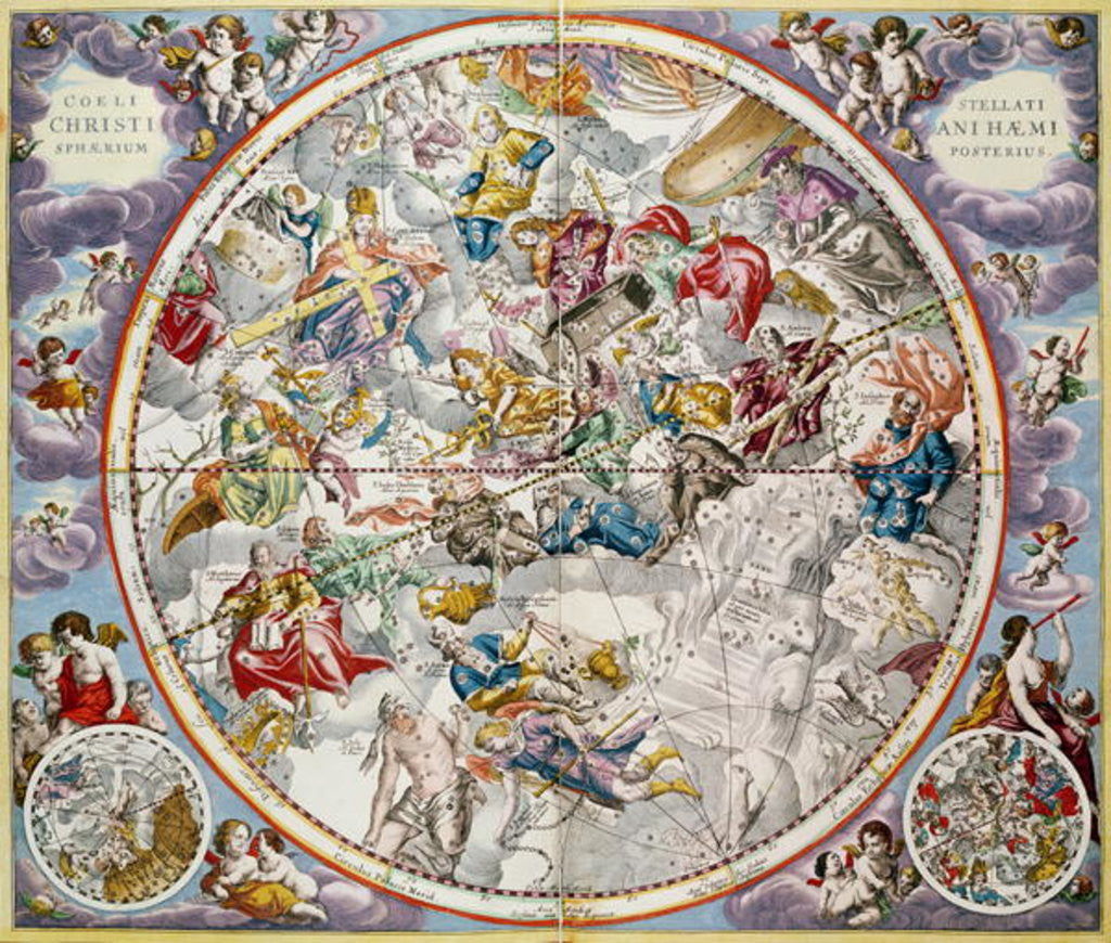 Detail of Map of the Christian Constellations as depicted by Julius Schiller by Andreas Cellarius