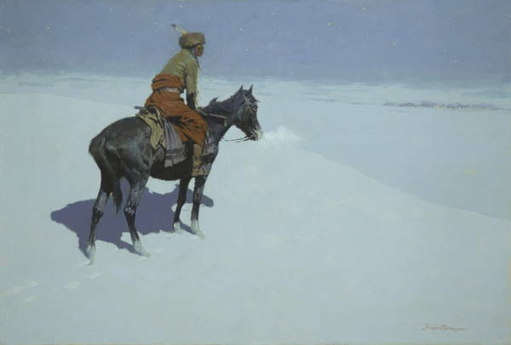 Detail of Friends or Foes?, 1902-05 by Frederic Remington