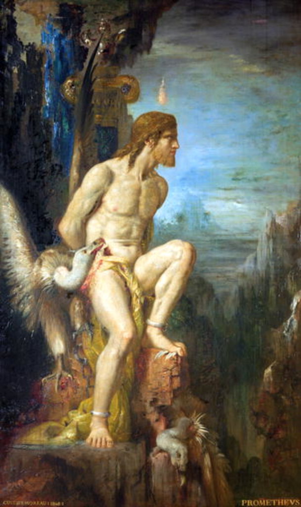 Detail of Prometheus, 1868 by Gustave Moreau