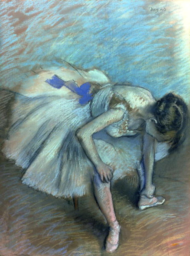 Detail of Seated Dancer, c.1881-83 by Edgar Degas