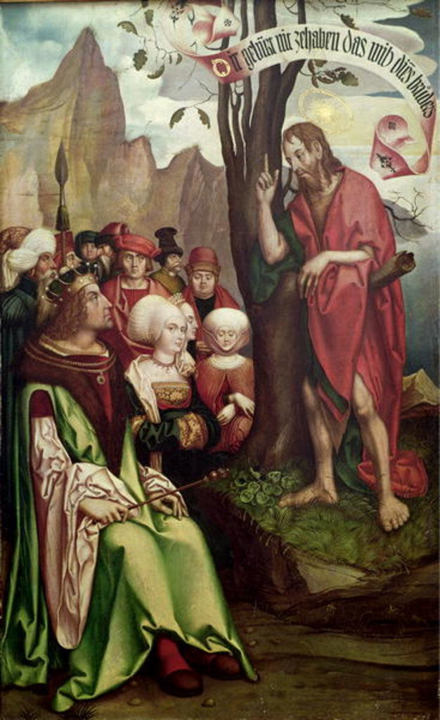 Detail of St. John the Baptist Preaching Before Herod by Hans Fries