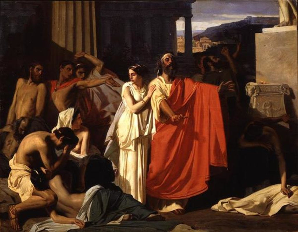 Detail of Oedipus and Antigone being exiled to Thebes by Ernest Hillemacher