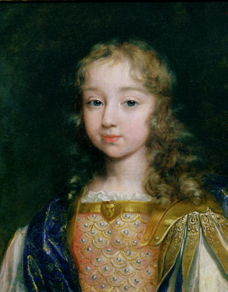 Detail of Portrait of Louis XIV as a child by French School