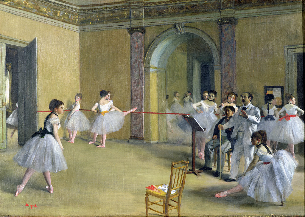 Detail of The Dance Foyer at the Opera on the rue Le Peletier, 1872 by Edgar Degas