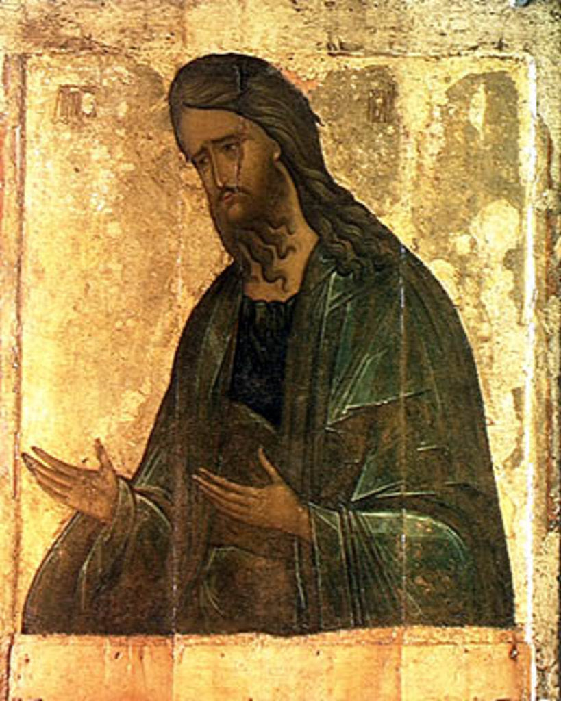 Detail of Icon of St. John the Baptist by Andrei Rublev