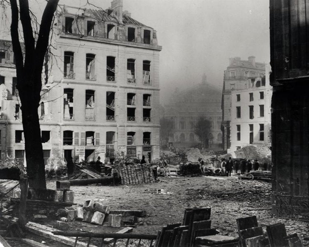 Detail of Building of the Avenue de l'Opera and view of the Opera in the back, 1858-78 by Charles Marville