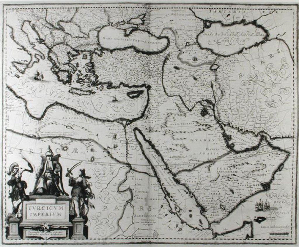 Detail of Map of the Ottoman Empire by Joannes Jansson