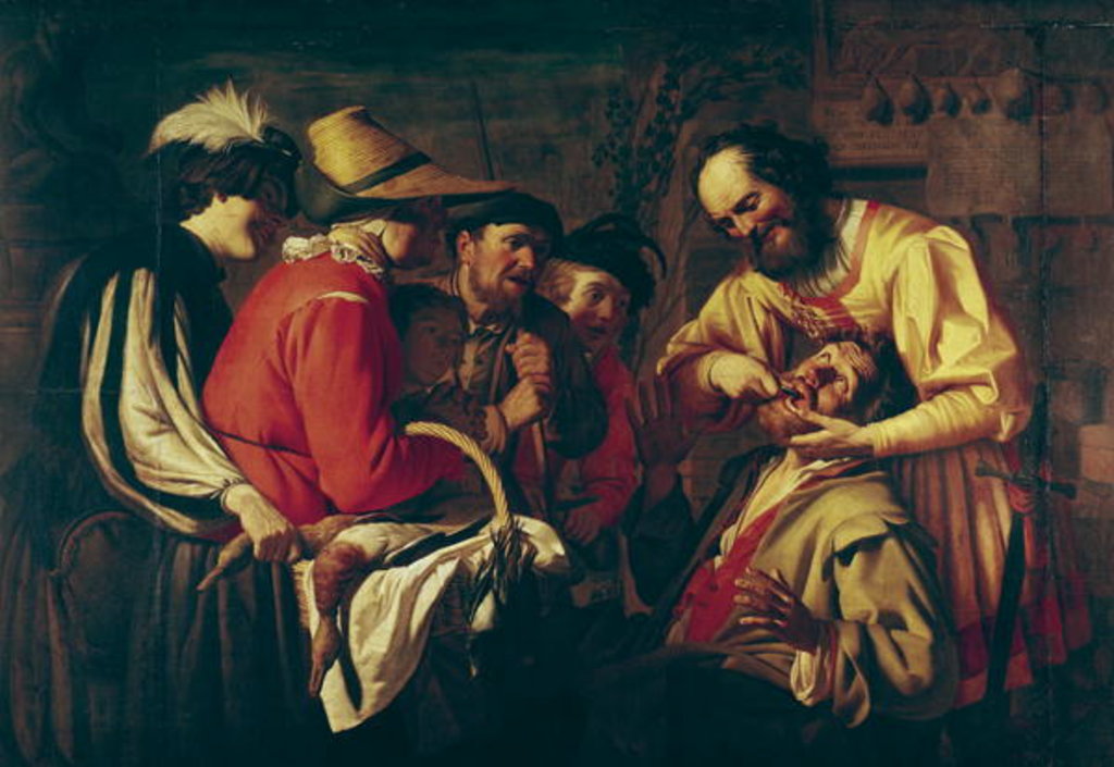 Detail of The Tooth Extractor by Gerrit van Honthorst