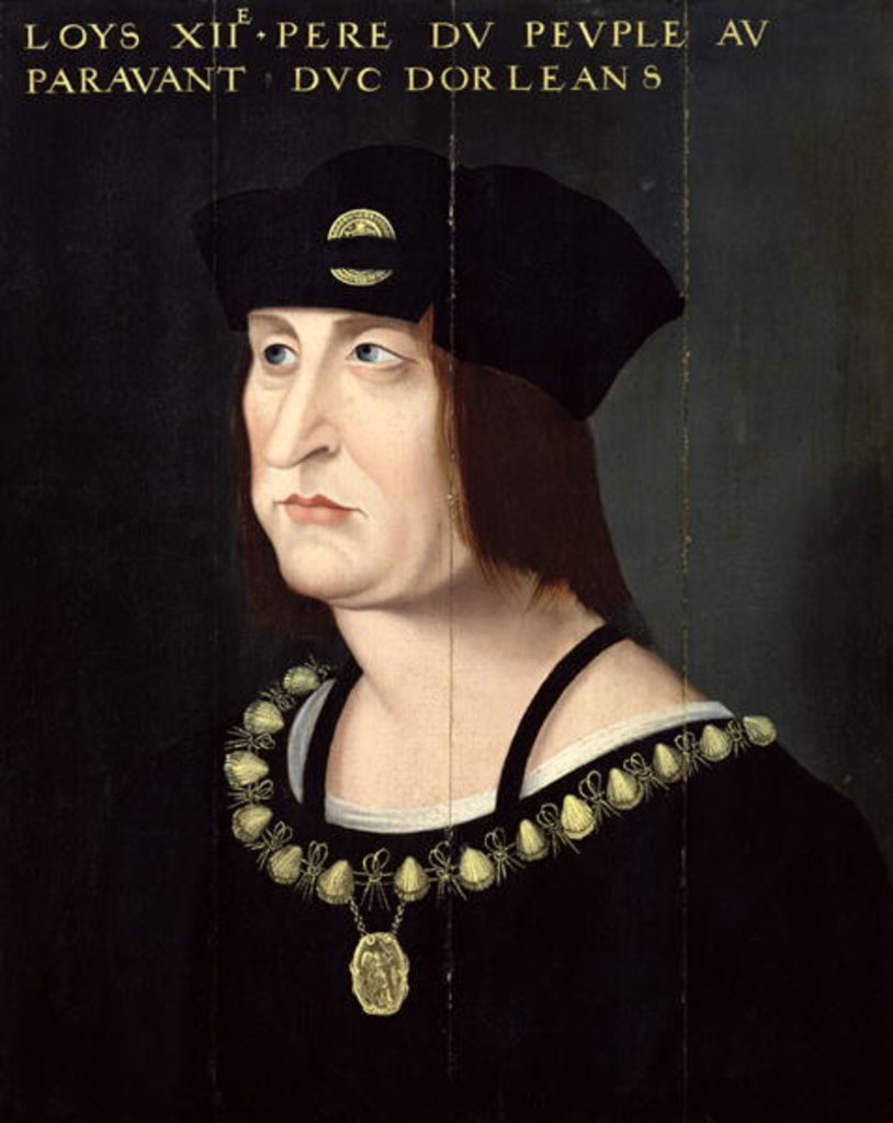 Detail of Portrait of Louis XII King of France by French School