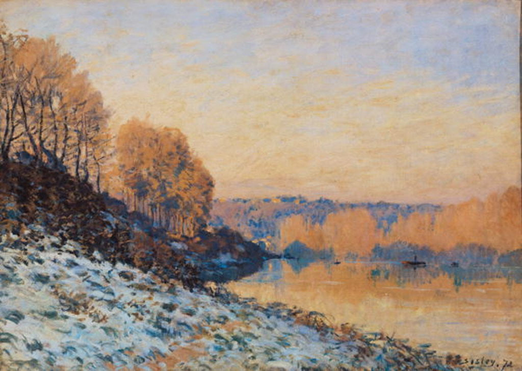 Detail of Port-Marly, White Frost by Alfred Sisley