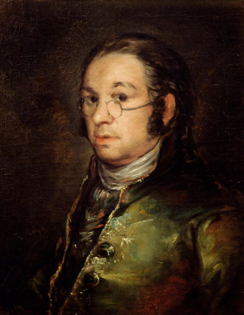 Detail of Self Portrait with Glasses, 1788-98 by Francisco Jose de Goya y Lucientes