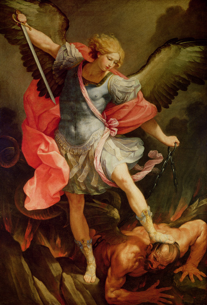 Detail of The Archangel Michael defeating Satan by Guido Reni