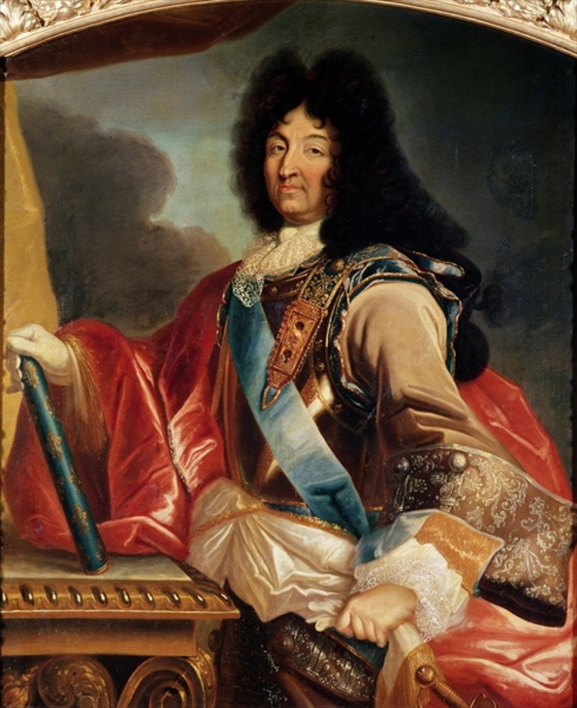 Detail of Portrait of Louis XIV by Pierre Mignard