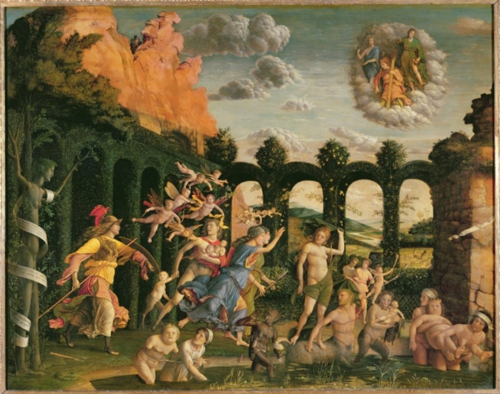 Detail of Minerva Chasing the Vices from the Garden of Virtue by Andrea Mantegna