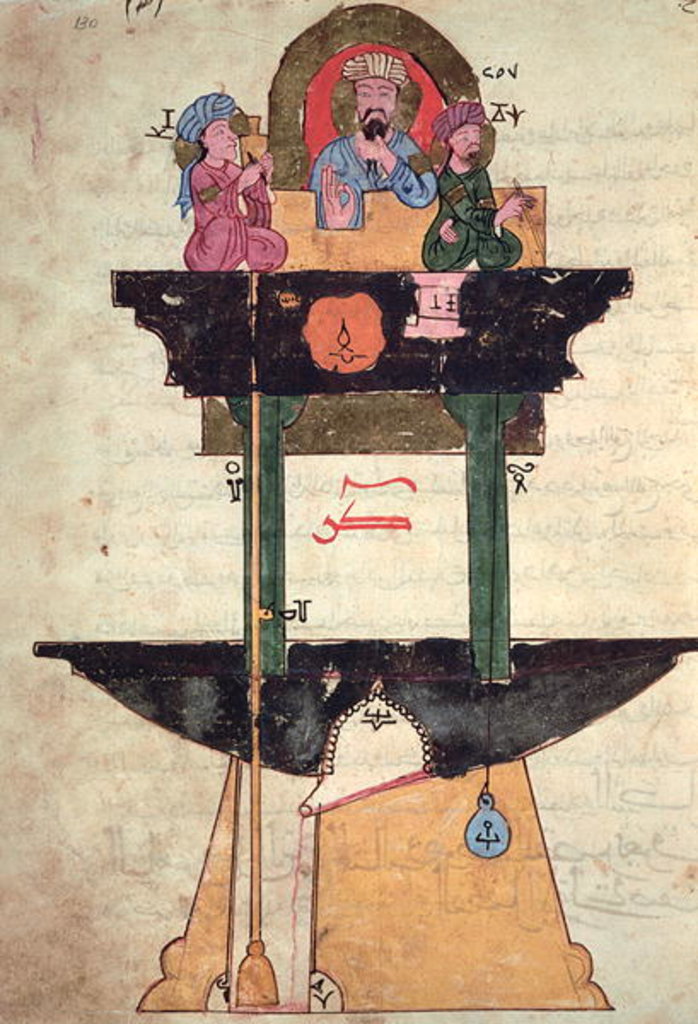 Detail of Water clock with automated figures by Islamic School