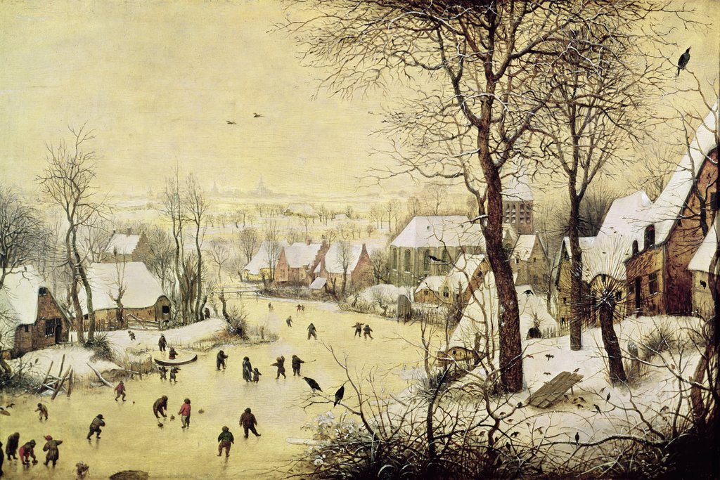 Detail of Winter Landscape with Skaters and a Bird Trap, 1565 by Pieter the Elder Bruegel