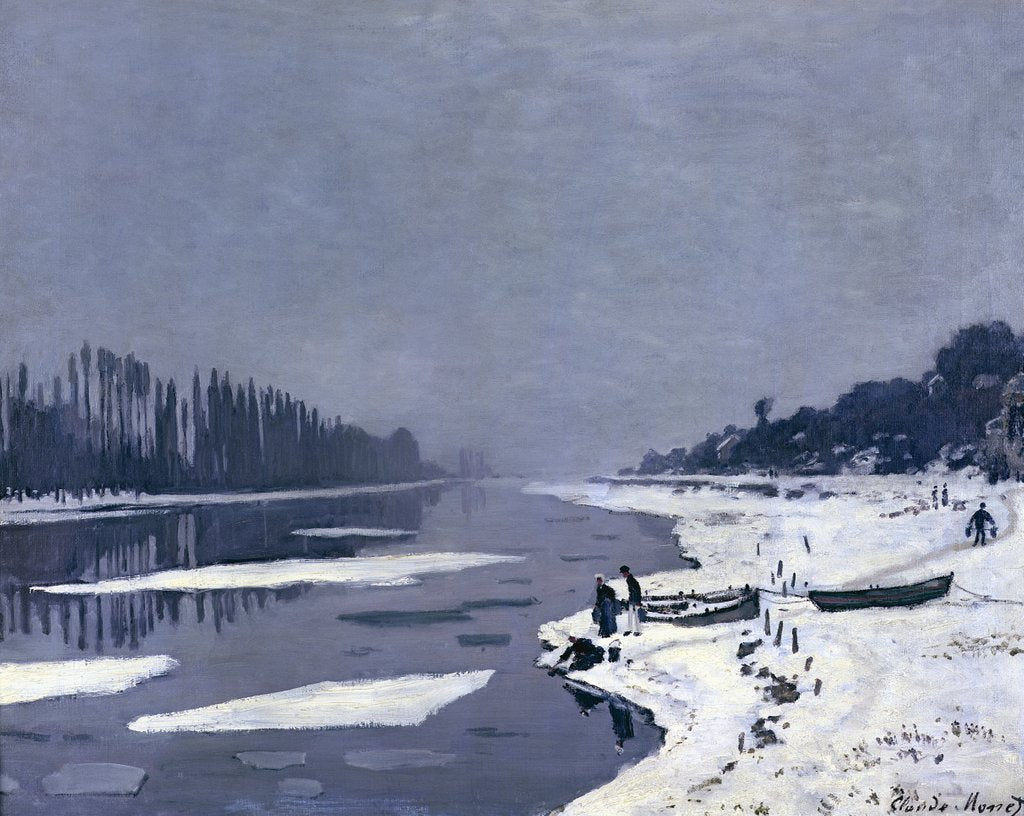 Detail of Ice Floes on the Seine at Bougival, c.1867 by Claude Monet