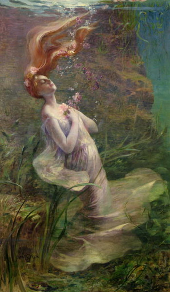 Detail of Ophelia Drowning by Paul Albert Steck