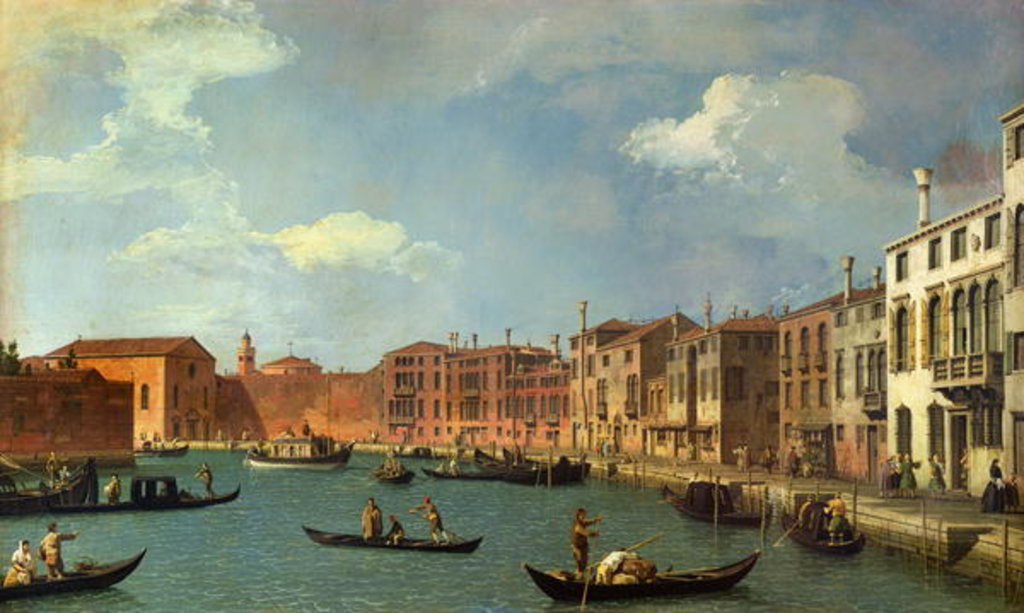 Detail of View of the Canal of Santa Chiara, Venice by Canaletto