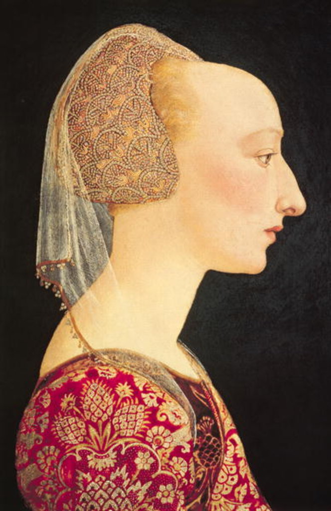 Detail of Portrait of a Lady in Red, 1460-70 by Italian School