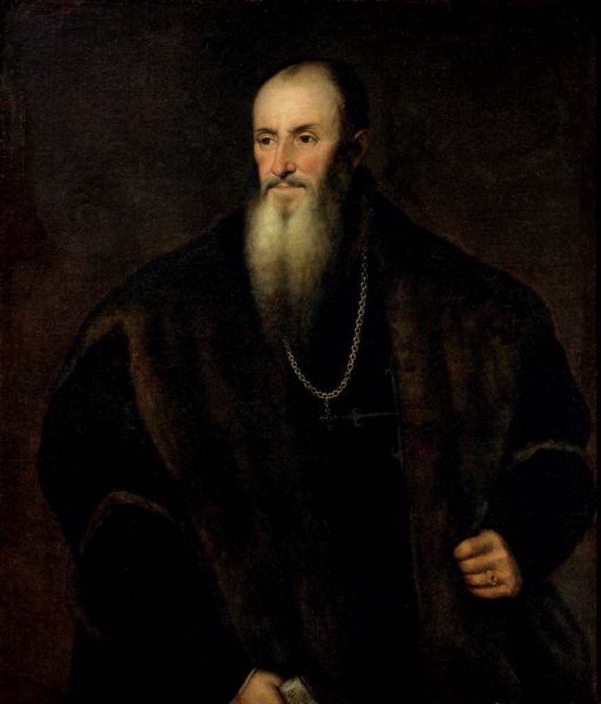 Detail of Portrait of Nicolas Perrenot de Granvelle, 1548 by Titian (c.1488-1576)