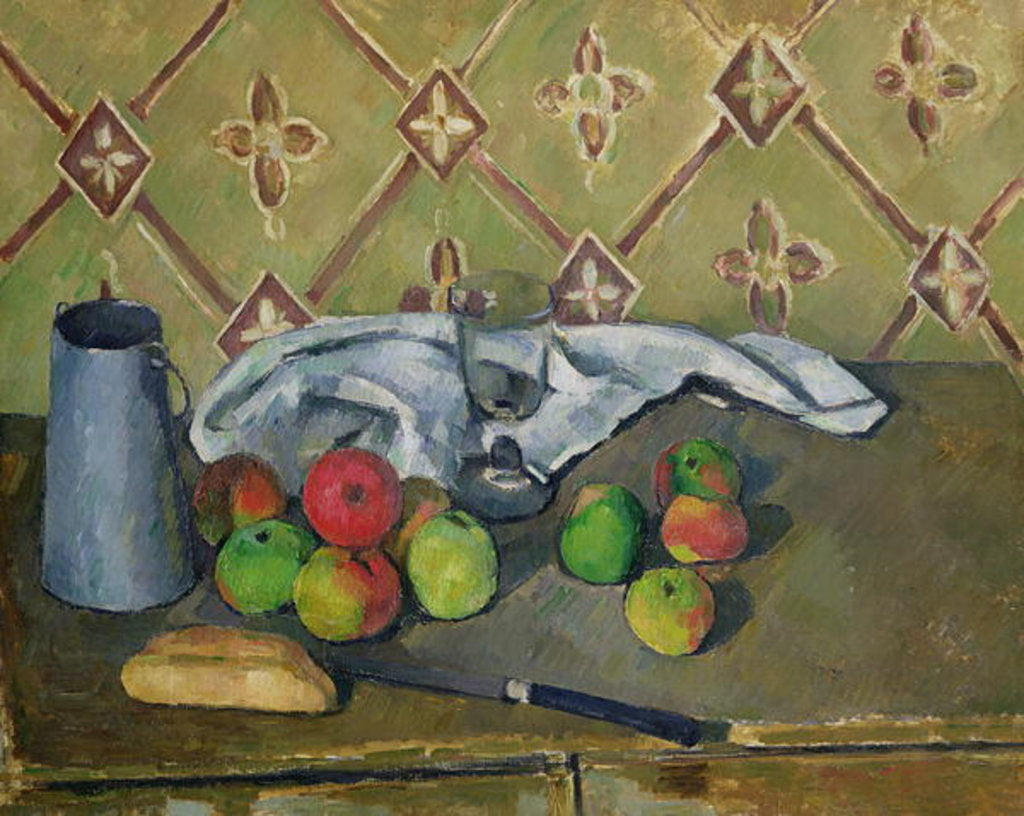 Detail of Fruit, Serviette and Milk Jug, c.1879-82 by Paul Cezanne