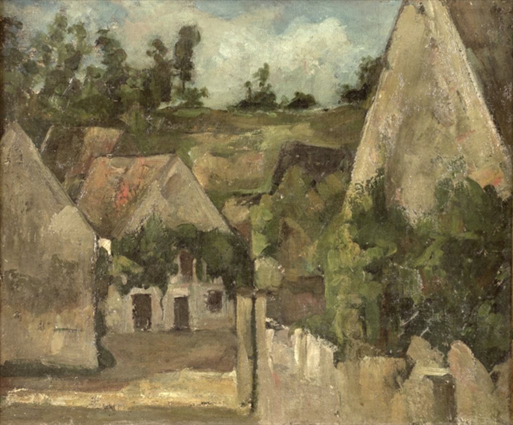 Detail of Crossroads at the Rue Remy, Auvers, c.1872 by Paul Cezanne