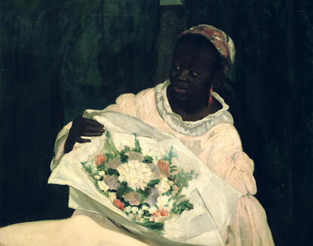 Detail of Olympia, detail of the black servant, 1863 by Edouard Manet