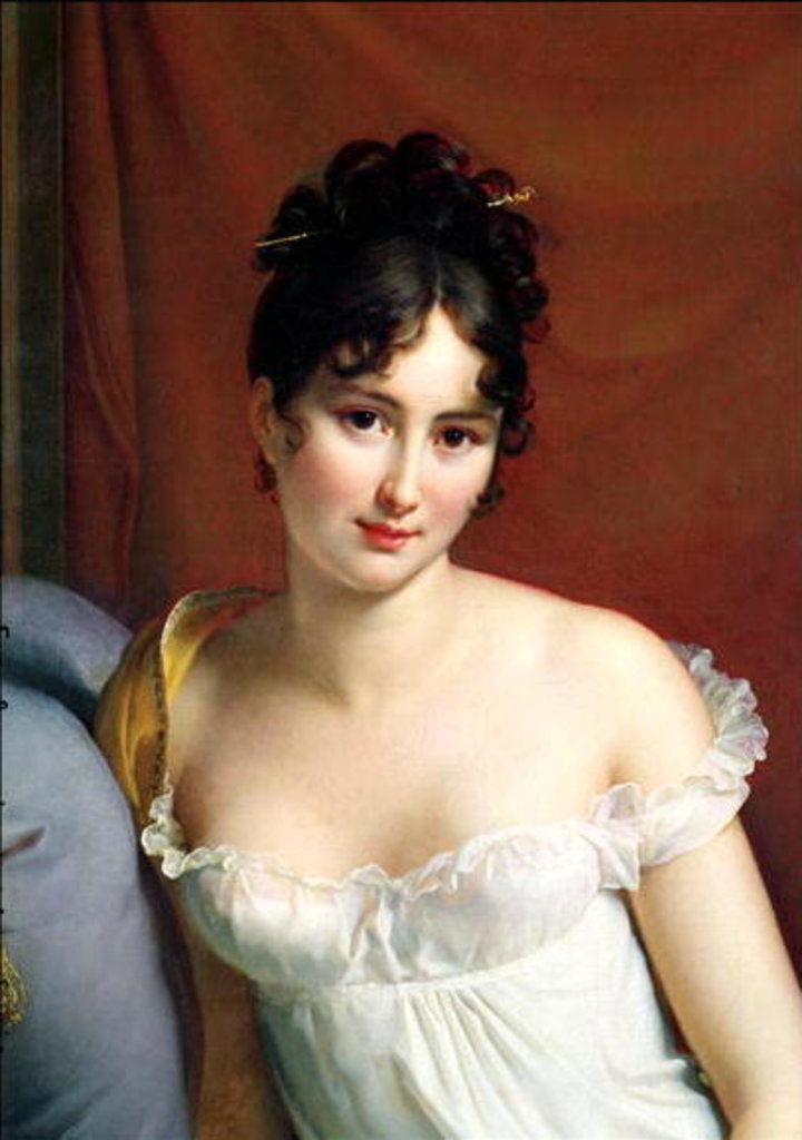 Detail of Portrait of Madame Recamier by Francois Pascal Simon Baron Gerard