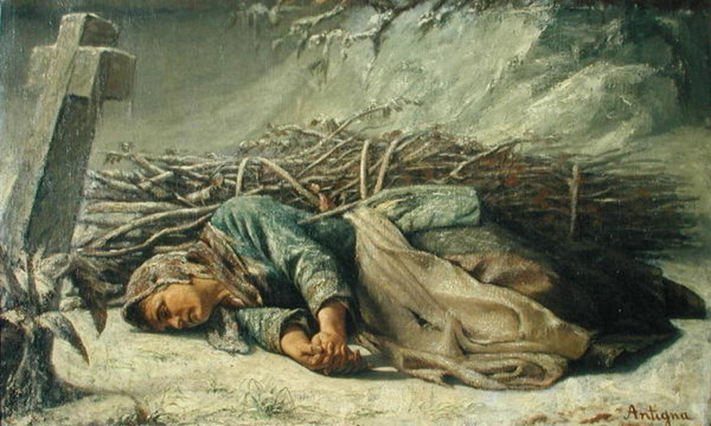 Detail of The Poor Woman, 1857 by Alexandre Antigna