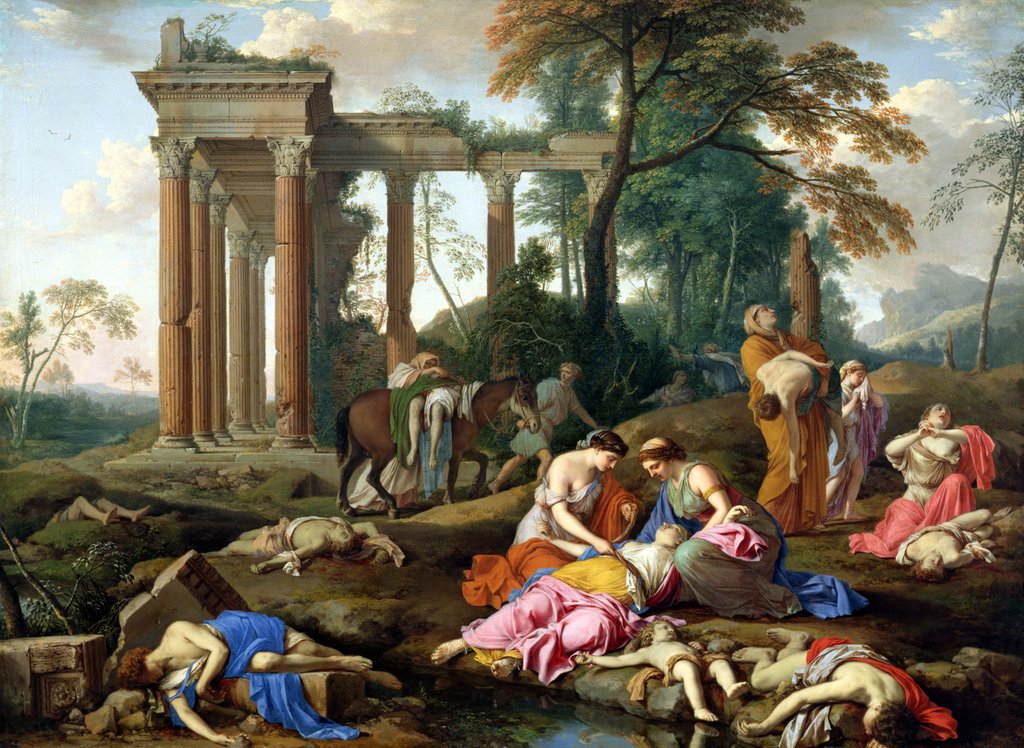 Detail of The Death of the Children of Bethel by Laurent de La Hyre