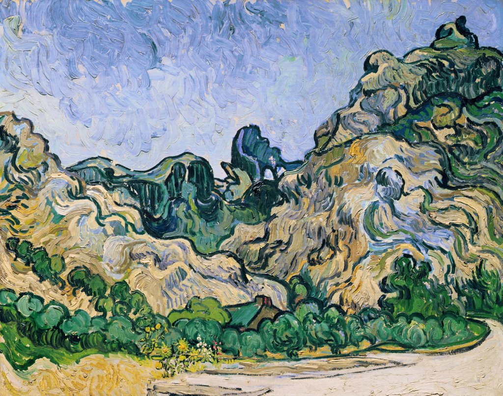 Detail of Mountains at Saint-Rémy, 1889 by Vincent van Gogh