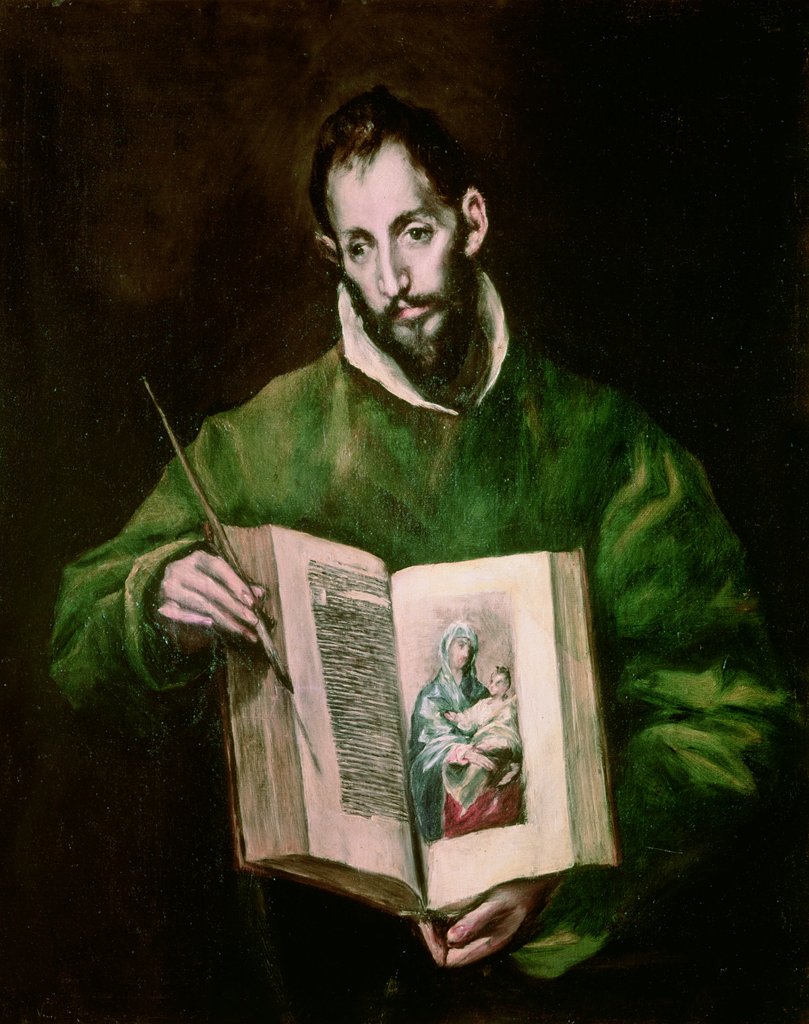 Detail of St. Luke by El Greco