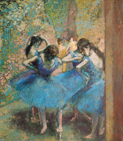 Detail of Dancers in blue, 1890 by Edgar Degas