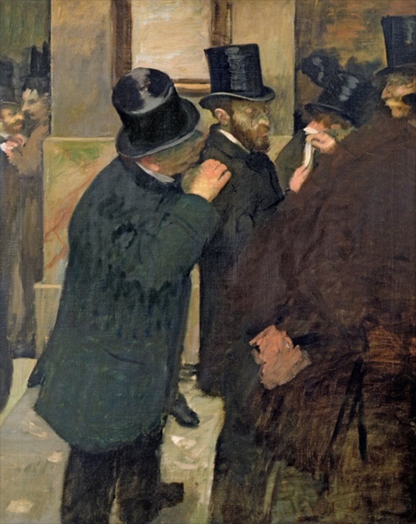 Detail of At the Stock Exchange, c.1878-79 by Edgar Degas