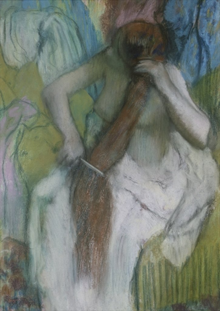 Detail of Woman Combing her Hair, 1887-90 by Edgar Degas