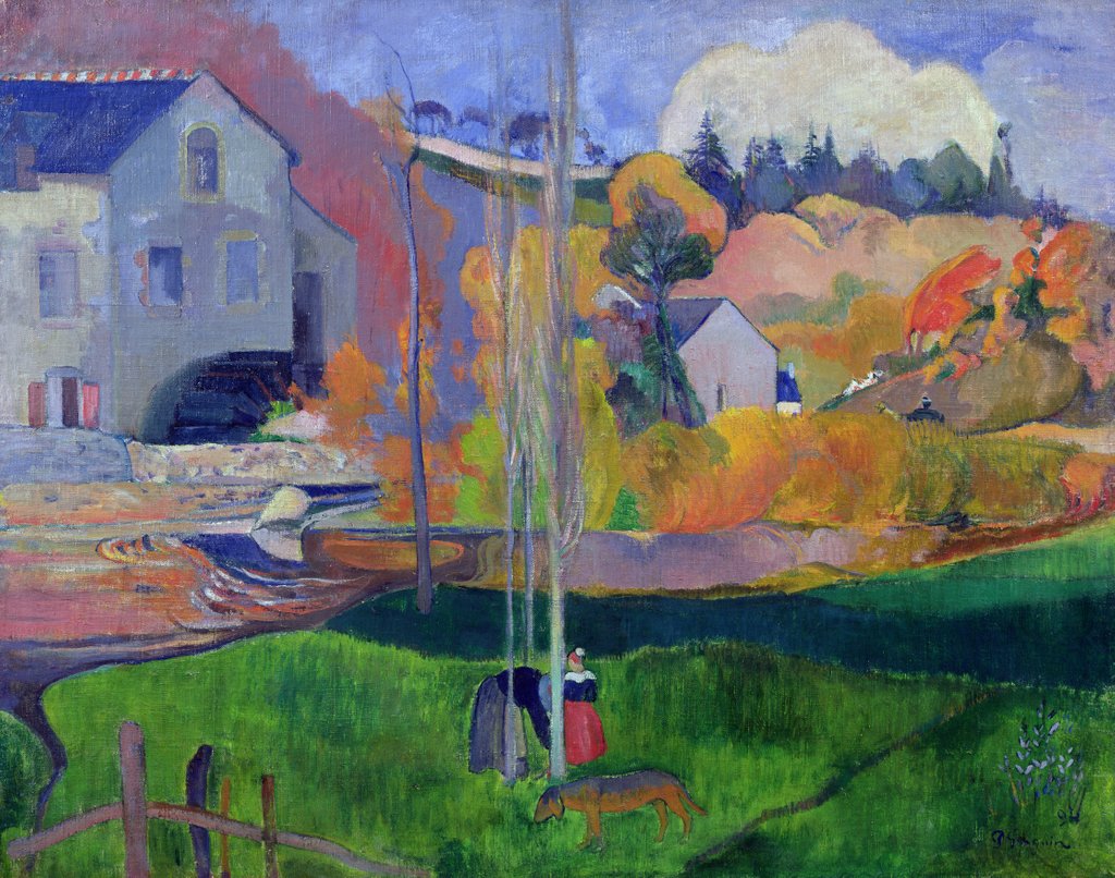 Detail of Brittany Landscape: the David Mill, 1894 by Paul Gauguin