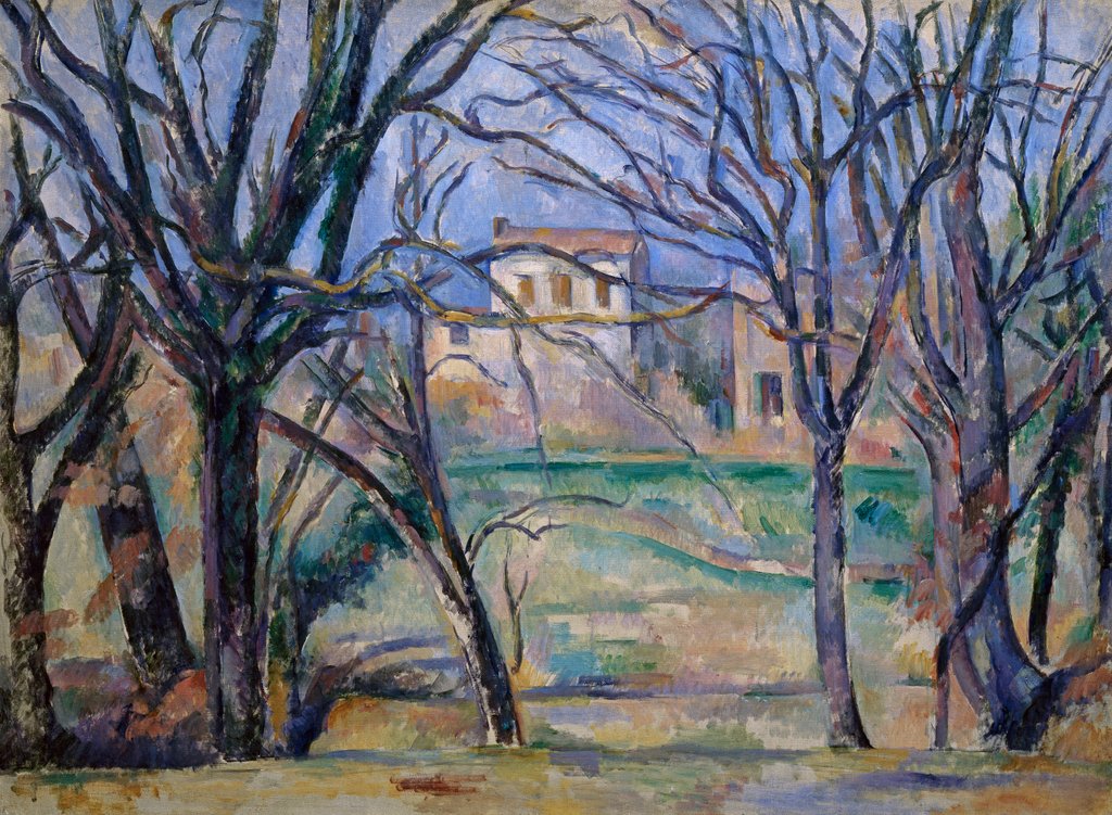 Detail of Trees and houses, 1885-86 by Paul Cezanne