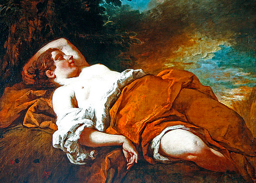 Detail of Sleeping Harvester by Jean Francois de Troy