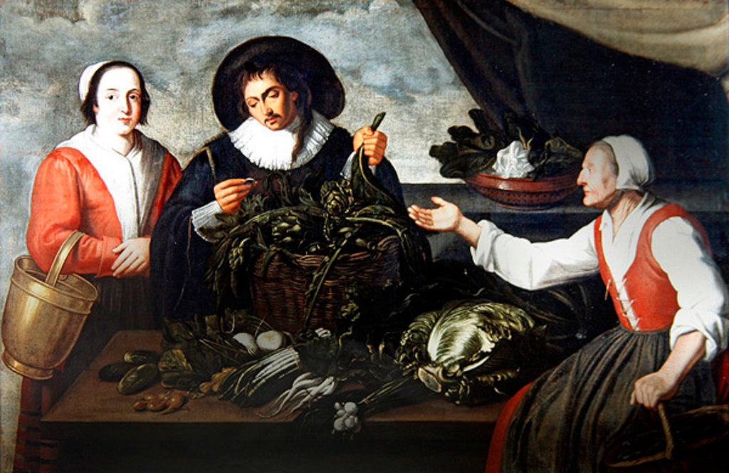 Detail of The Vegetable Seller by Adriaen van Utrecht