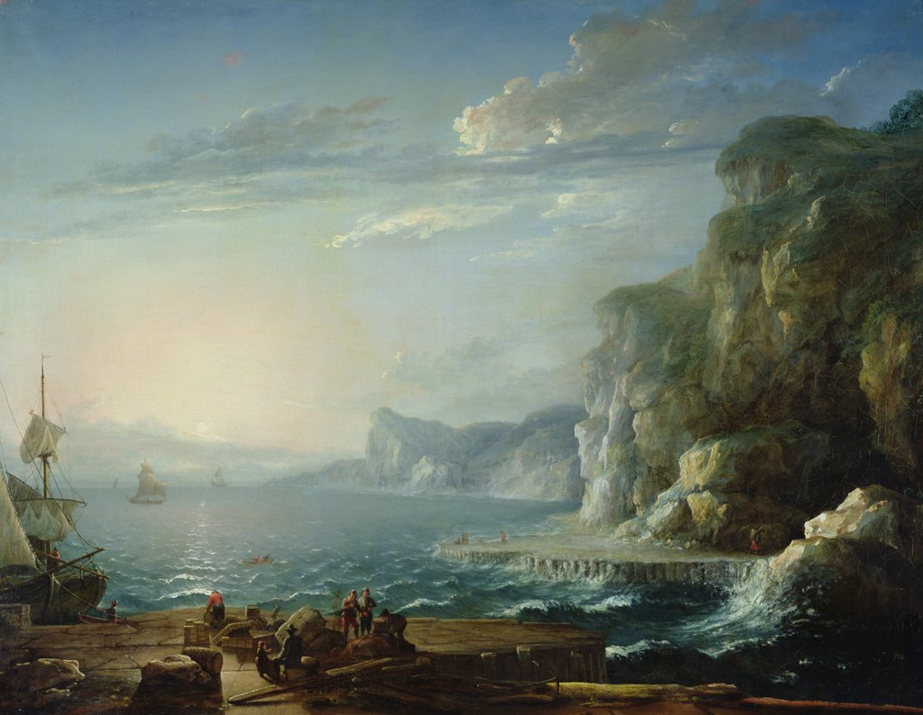 Detail of View of a Bay by Antoine Lebel