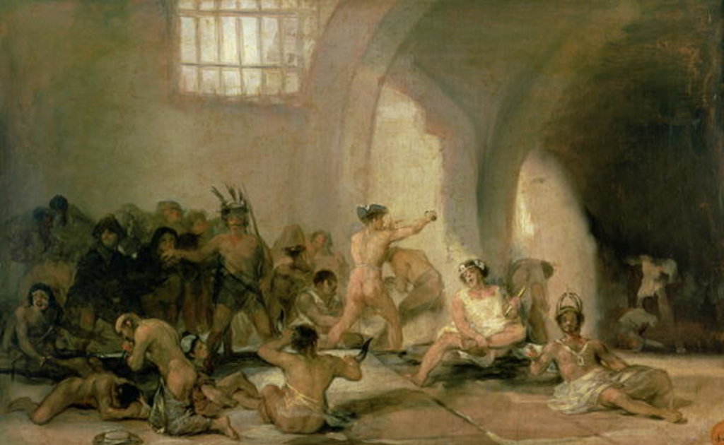 Detail of The Madhouse, 1812-15 by Francisco Jose de Goya y Lucientes