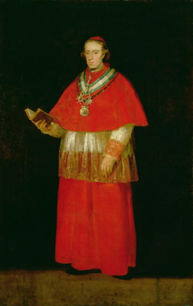 Detail of Cardinal Don Luis de Bourbon c.1800 by Francisco Jose de Goya y Lucientes