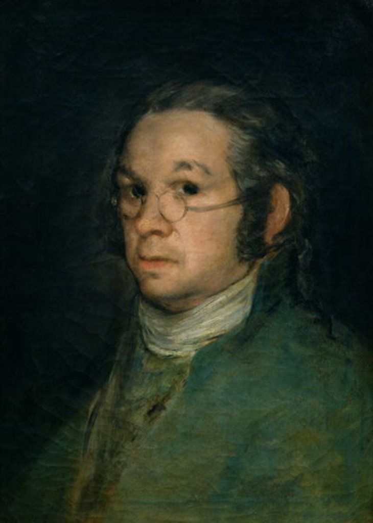 Detail of Self portrait with spectacles by Francisco Jose de Goya y Lucientes