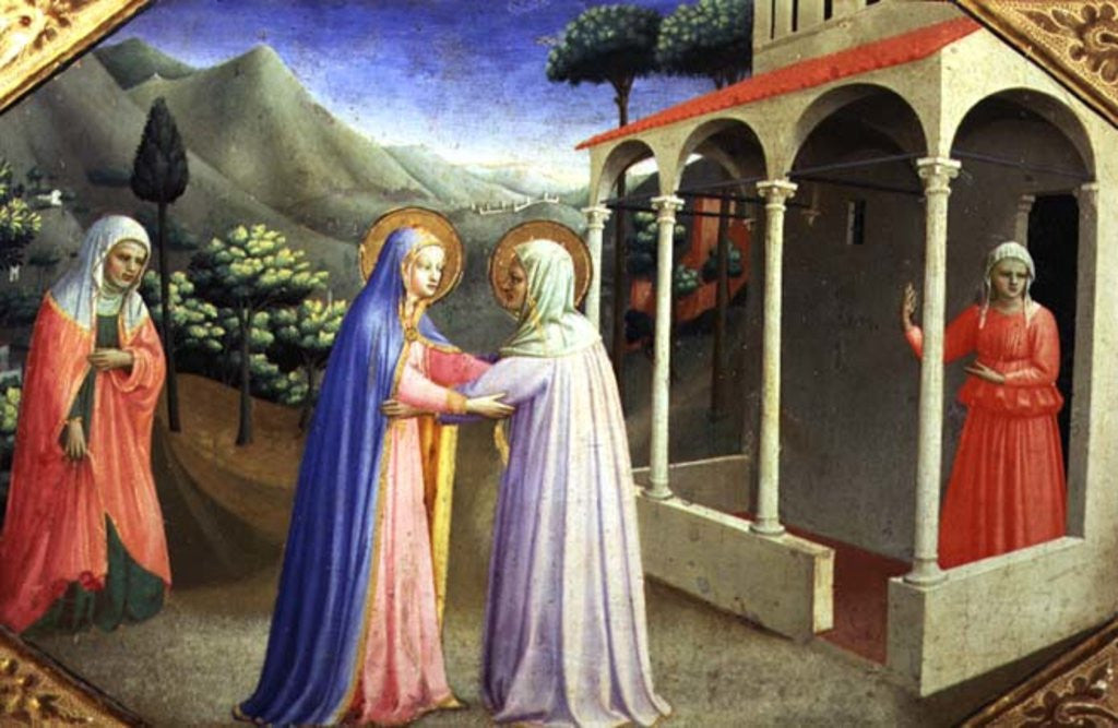 Detail of Visitation by Fra Angelico