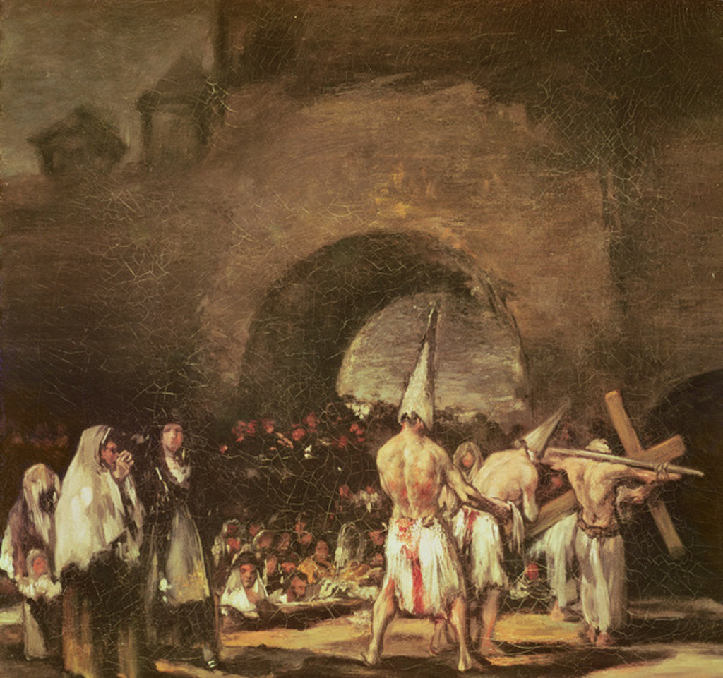 Detail of Procession of the Penitents by Francisco Jose de Goya y Lucientes